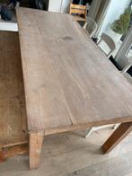 Teakhouten eettafel 90x200 cm, Ophalen, Gebruikt, Teakhout, 50 tot 100 cm