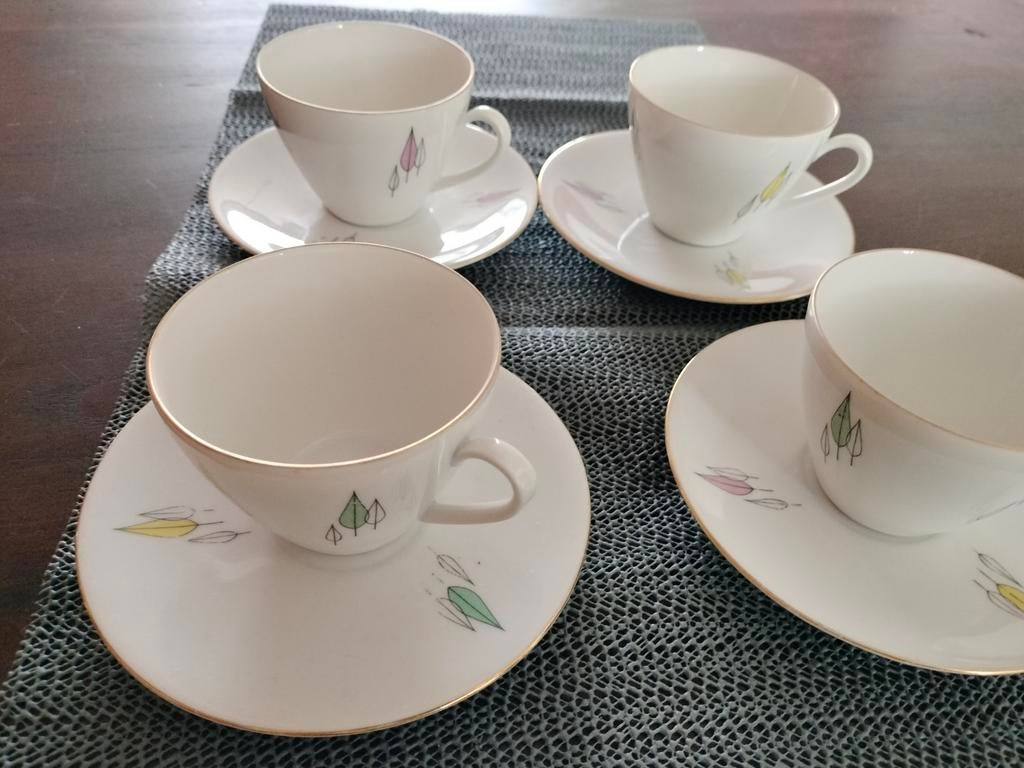 4 kop en schotels Seltmann Weiden Bavaria, Antiek en Kunst, Antiek | Porselein, Ophalen of Verzenden