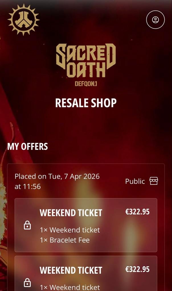 2x Defqon Weekend Tickets, Tickets en Kaartjes, Twee personen, Meerdaags