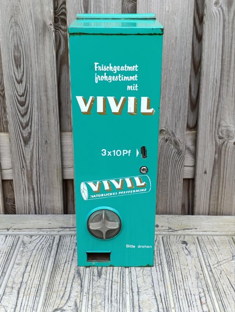 Vivil pepermunt muurautomaat jaren 60, Verzamelen, Automaten | Overige, Ophalen of Verzenden, Gebruikt