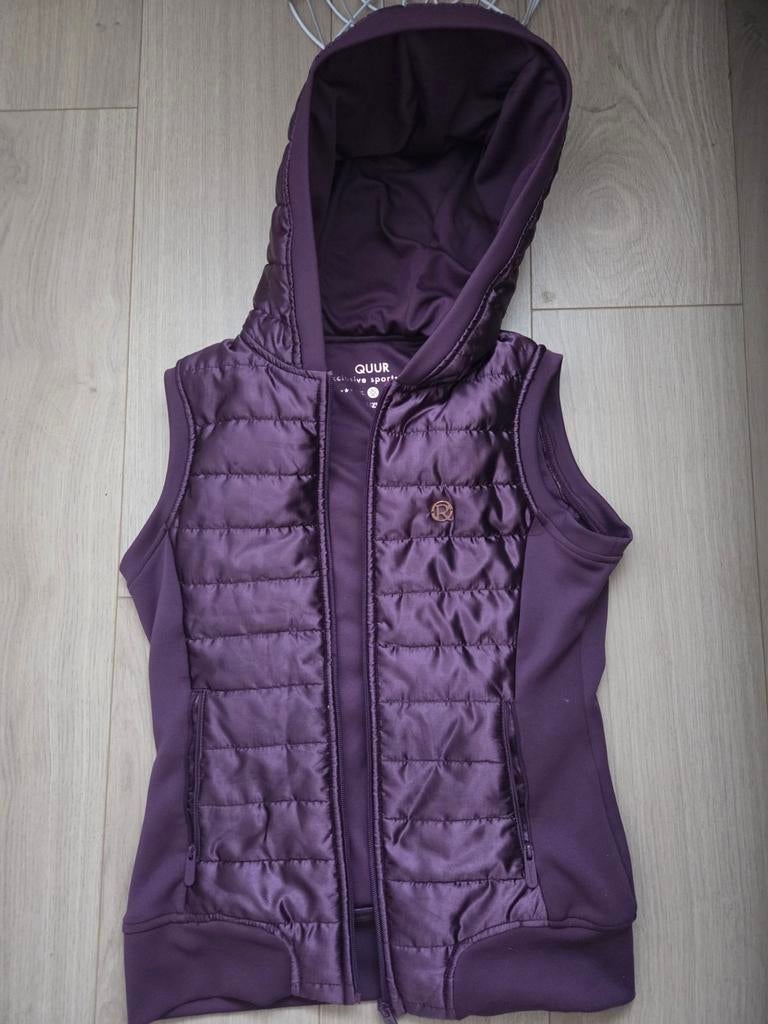 Quuur Sportvest met capuchon - Maat S bodywarmer paardrijden, Paars, Quuur, Ophalen of Verzenden, Zo goed als nieuw