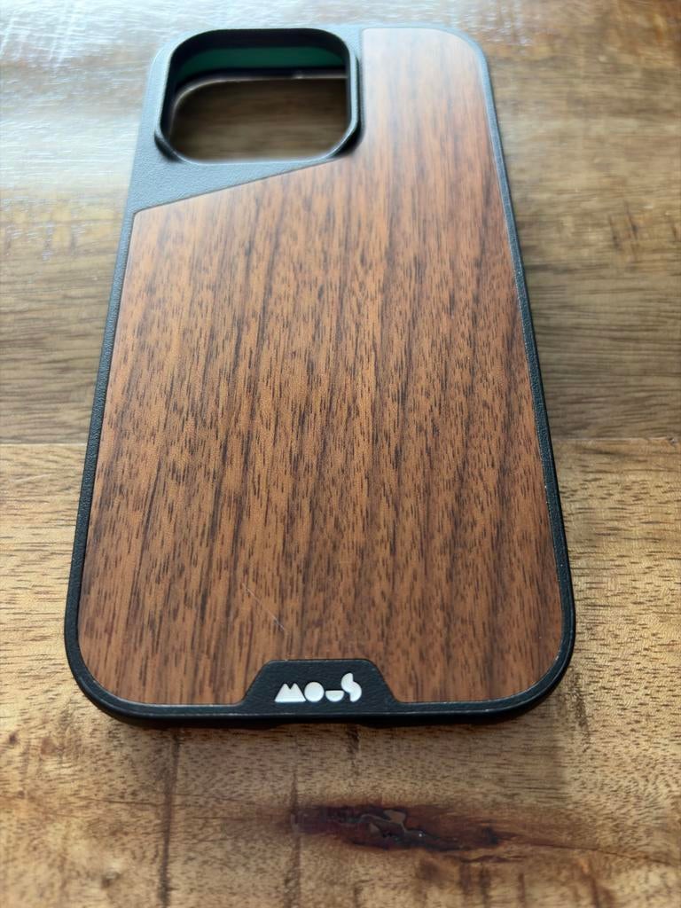 Mous Hoesje iPhone 14 Pro - Houten Afwerking, Ophalen of Verzenden, Nieuw, IPhone 14 Pro, Hoesje of Tasje
