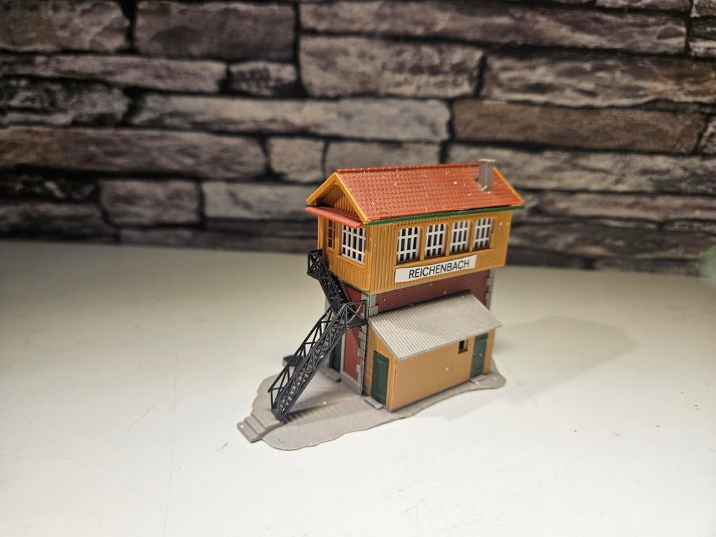 Seinhuis overweghuis N spoor modeltrein 1:160, Overige merken, Gebruikt, Gelijkstroom of Wisselstroom, Brug, Tunnel of Gebouw