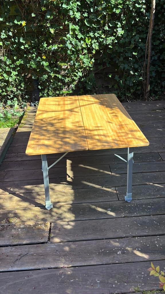 Defa campingtafel. Bamboe blad. Opklapbaar., Ophalen, Gebruikt, Campingtafel