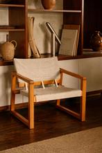 Vintage IKEA Diana Safari-stoel Mobring Scandi mid-century, Gebruikt, Bruin, Verzenden, Stof