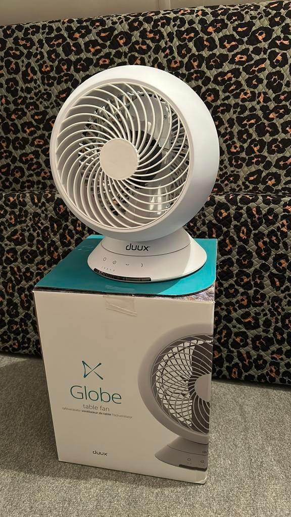 Globe Duux Tafel ventilator Nieuw, Ophalen of Verzenden, Zo goed als nieuw, Tafelventilator