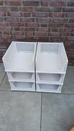 Opslagbox Keuken, Garderobe , Kantoor,  Badkamer Wit 6 stuks, Nieuw, Minder dan 50 cm, Ophalen of Verzenden, Minder dan 50 cm