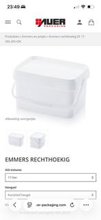 10x Rechthoekige Emmer 17L met deksel, Ophalen, Zo goed als nieuw, Kunststof, Met deksel