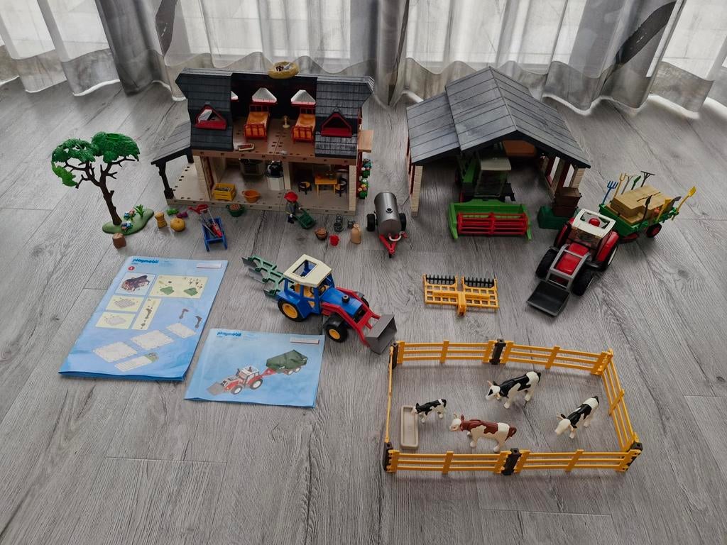 Playmobil boerderij met tractor en dieren, Ophalen of Verzenden, Zo goed als nieuw, Complete set