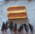 Antieke  celluloid haarkrulspelden in origineel doosje, Ophalen of Verzenden