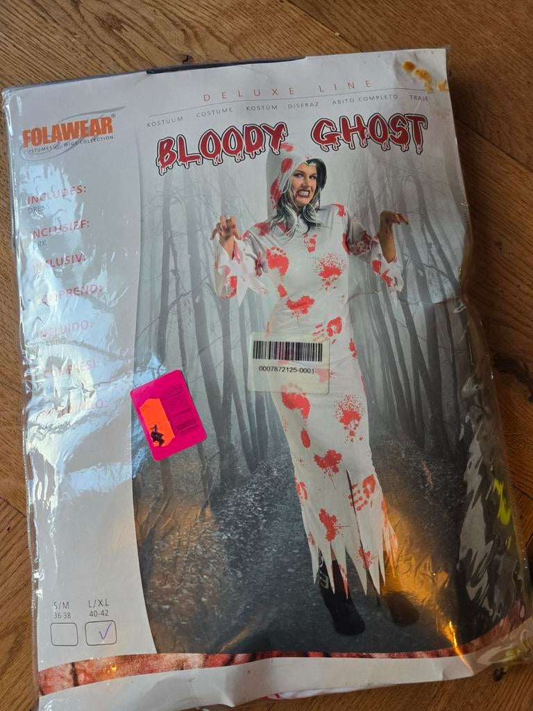 Nieuw! Bloody Ghost outfit maat L/XL, Ophalen of Verzenden