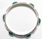 Schitterende Art Deco Zilver Chrysopraas Armband, Ophalen of Verzenden, Zilver, Armband, Met edelsteen