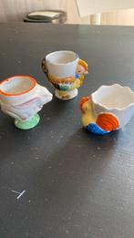 3 vintage eierdopjes jaren 50, Ophalen of Verzenden