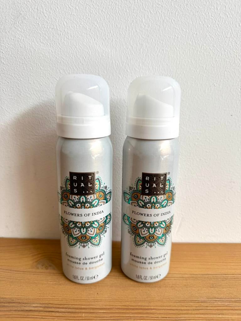 Nieuw Rituals Flowers of India mini douche foam 50ml 4x, Verzenden, Nieuw, Bad & Douche
