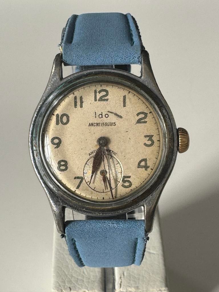 Vintage Ido Ancre 15 Rubis Antichoc Polshorloge, Ophalen of Verzenden, Gebruikt