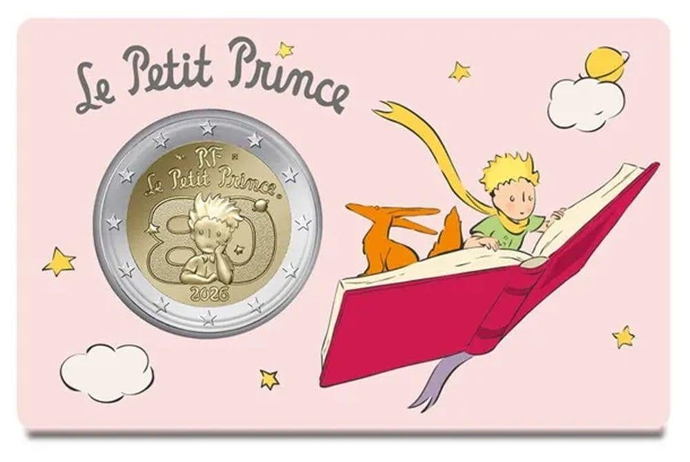 Frankrijk 80 jaar Le Petit Prince 2 euro 2026 in coincard