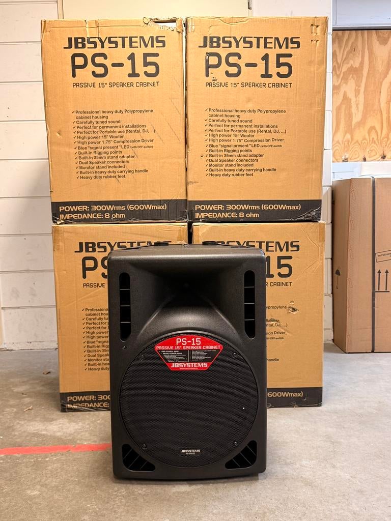 JB Systems PS-15 – Nieuw in doos (4 stuks), Audio, Tv en Foto, Luidsprekers, Overige typen, Zo goed als nieuw, 120 watt of meer