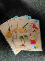16 Decoratie Platen Zomer Hawaii Aloha Feest Karton, Ophalen of Verzenden, Nieuw, Versiering, Overige
