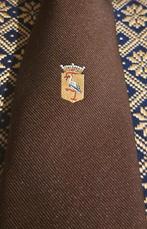 Den Haag stropdas & 's-Gravenhage wapen met ooievaar bruin, Verzamelen, Ophalen of Verzenden, Nieuw, Gebruiksvoorwerp