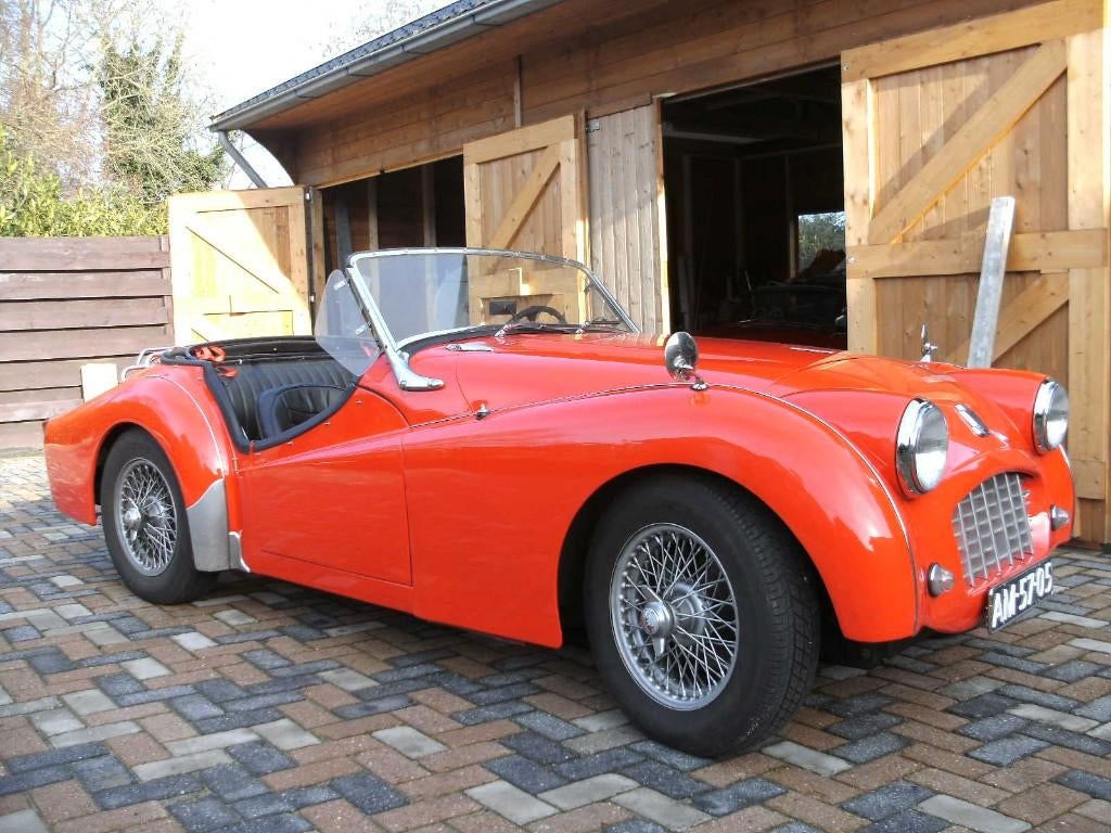 Triumph TR3, Auto's, Triumph, Achterwielaandrijving, Zwart, Cabriolet, Handgeschakeld