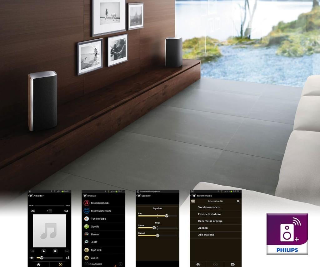 Philips Fidelio AW9000 LAN/WiFi speakerset HiFi, Philips, Ophalen of Verzenden, Zo goed als nieuw, Minder dan 60 watt