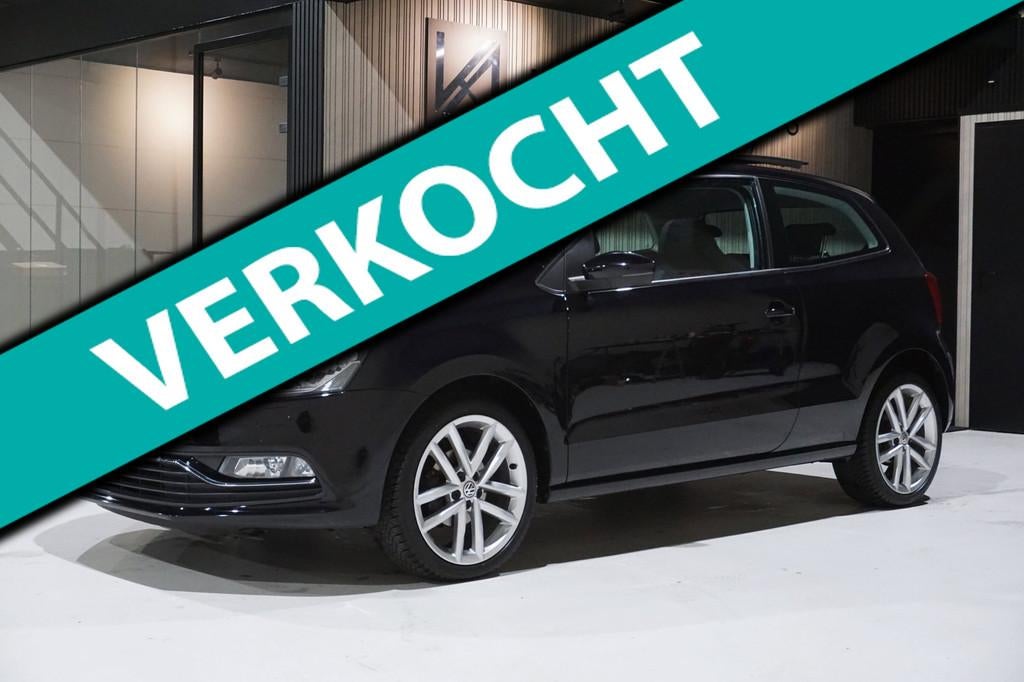 Volkswagen Polo 1.2 TSI Highl 3D Pano Nav Cruis Clima 1e Eig, USB, Stof, Gebruikt, Zwart