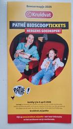 Bioscoopkaartjes vouchers Pathé 4 voor 30,--. Ook relaxseat, Tickets en Kaartjes, Drie personen of meer, Niet van toepassing, Vrijkaartje alle films