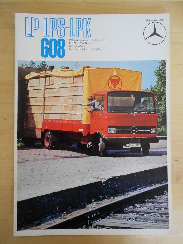 Mercedes 608 LP LPS LPK Brochure ca 1970 LP608 LPS608 LPK608, Zo goed als nieuw, Mercedes-Benz, Mercedes, Ophalen of Verzenden