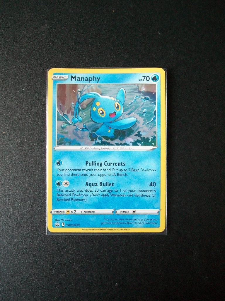 9146: Nieuwe Pokemon Kaart holo rare MANAPHY hp70 (SWS/H275), Verzenden, Nieuw, Losse kaart, Foil