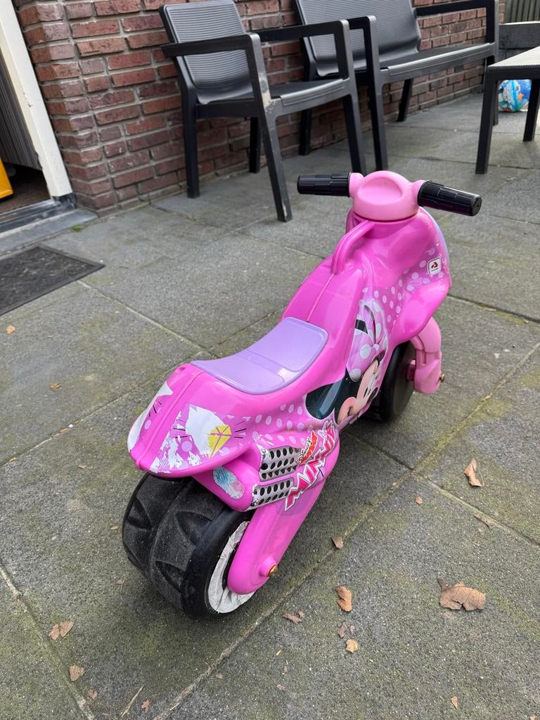 Roze loopmotor Minnie Mouse, Ophalen of Verzenden, Gebruikt, Loopvoertuig