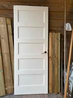 Witte paneeldeur met klink, Doe-het-zelf en Verbouw, Deuren en Horren, Ophalen, Gebruikt, 80 tot 100 cm, Binnendeur
