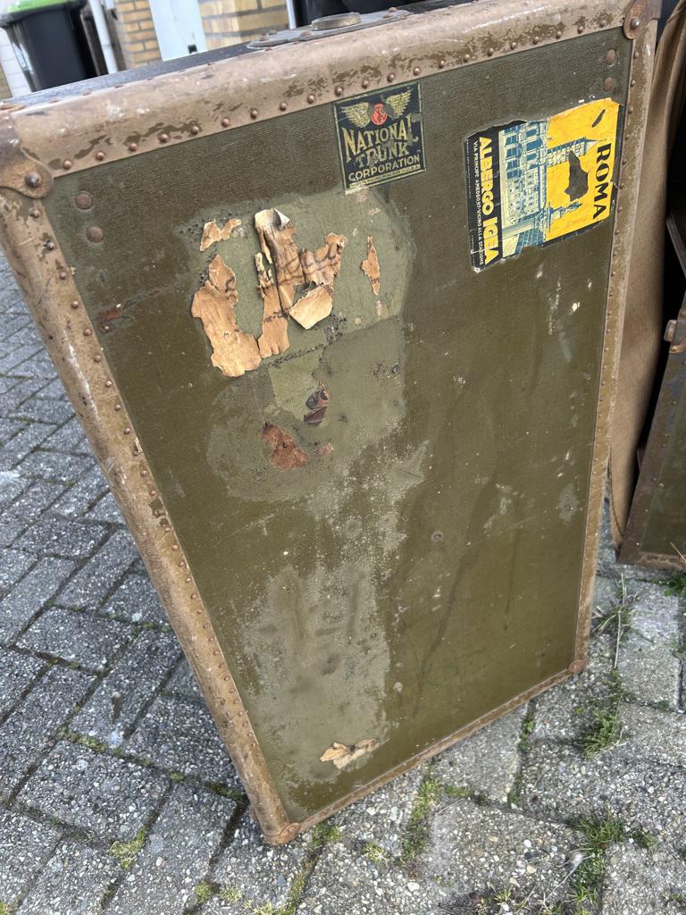 Deelkoffer van Canvas uit 1900., Sieraden, Tassen en Uiterlijk, Koffers, Gebruikt, Hard kunststof, 45 tot 55 cm, Ophalen of Verzenden