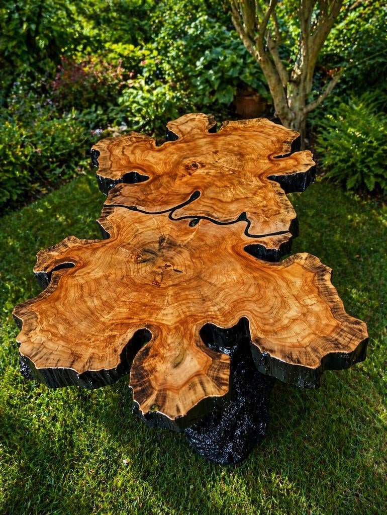 Unieke boomstamtafel, Overige materialen, Nieuw, Ophalen of Verzenden, Rustiek, Modern, Natuurlijk
