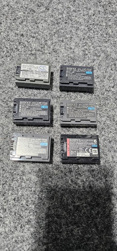 Originele batterijen Sony np-fp30, np-fv40, np-fv50 Garantie, Ophalen of Verzenden, Oplaadbaar
