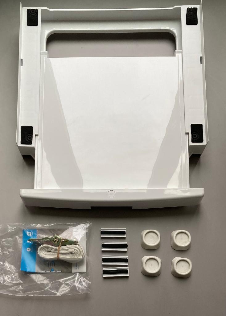 Tussenstuk voor wasmachine en droger met 4 trillingsdempers, Ophalen, Zo goed als nieuw