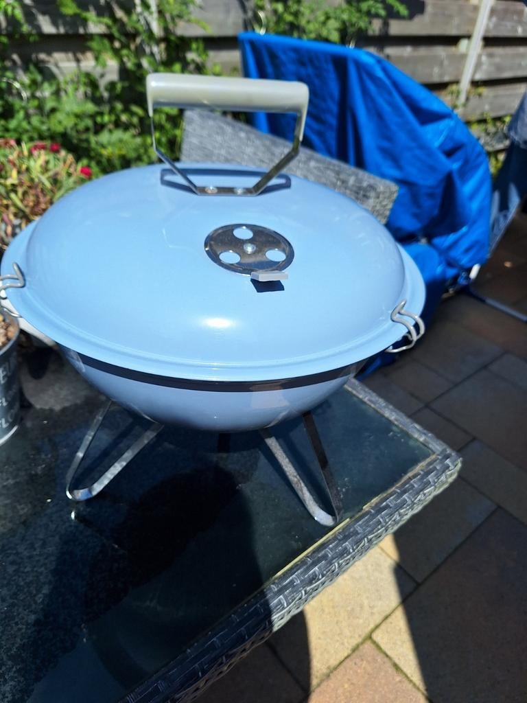 Blauwe tafelbarbecue, Tuin en Terras, Ophalen, Gebruikt