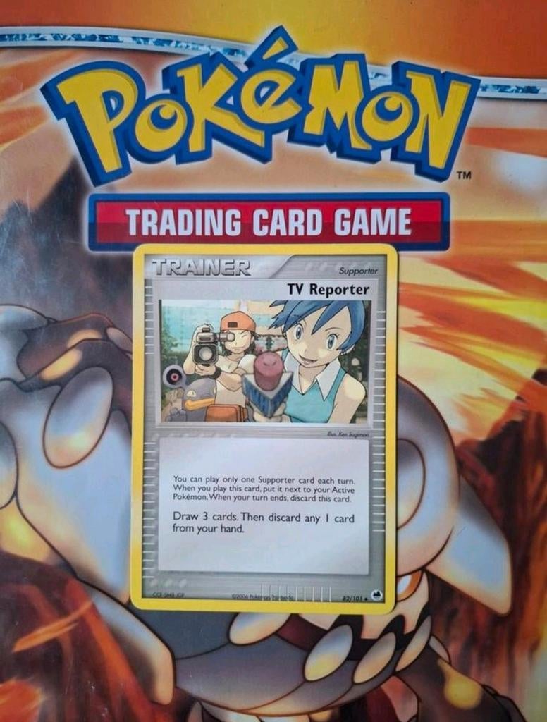 TV Reporter 82/101 Ex Dragon Frontiers pokemon kaart, Ophalen of Verzenden, Gebruikt, Losse kaart