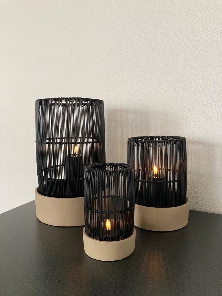 Colmore Windlicht Votive metaal taupe/black S,M of L Nieuw, Ophalen of Verzenden, Metaal, Overige kleuren, Nieuw
