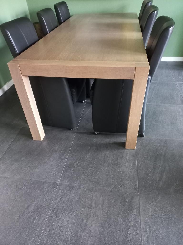 Eettafel met 6 stoelen, Gebruikt, 200 cm of meer, Rechthoekig, 50 tot 100 cm