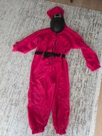 Squid Game Kostuum - Roze Jumpsuit met Masker, Ophalen of Verzenden, Zo goed als nieuw, Pak of Jurk