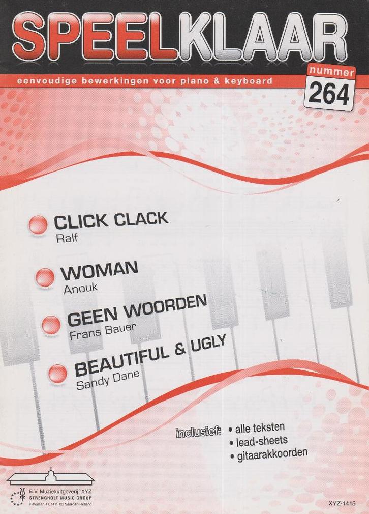 SPEELKLAAR 264, Muziek en Instrumenten, Bladmuziek, Gebruikt, Artiest of Componist, Populair, Keyboard, Ophalen of Verzenden
