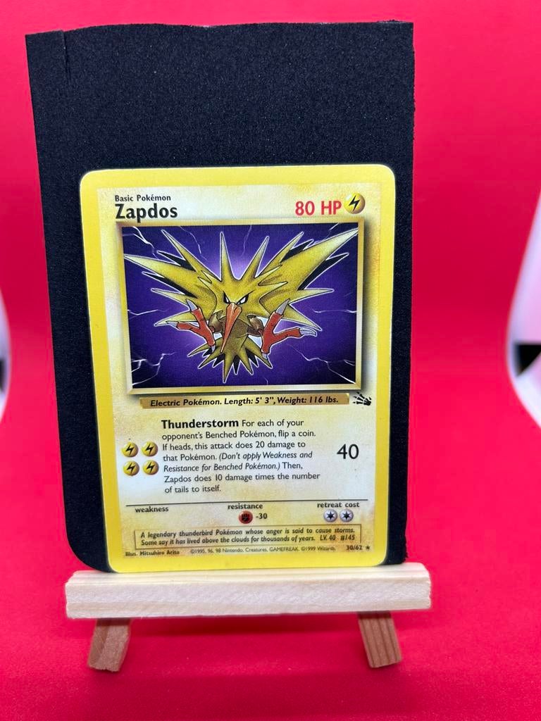 Zapdos 30/62 Fossil Vintage, Hobby en Vrije tijd, Verzamelkaartspellen | Pokémon, Ophalen of Verzenden, Gebruikt