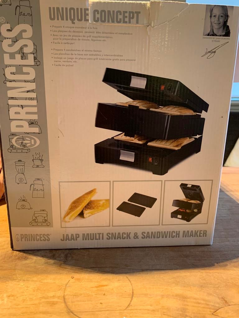 Tosti apparaat Princess (nieuw ongebruikt), Ophalen, Nieuw