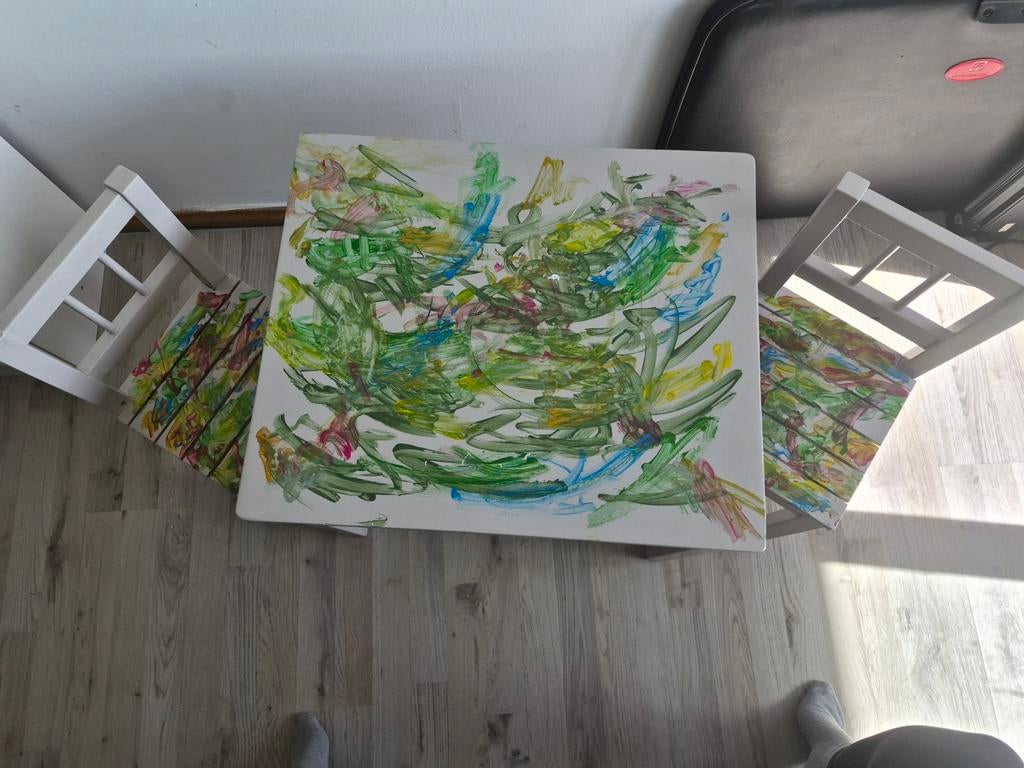 Ikea kindertafel met 2 stoeltjes, Kinderen en Baby's, Kinderkamer | Tafels en Stoelen, Ophalen, Gebruikt, Tafel(s) en Stoel(en)