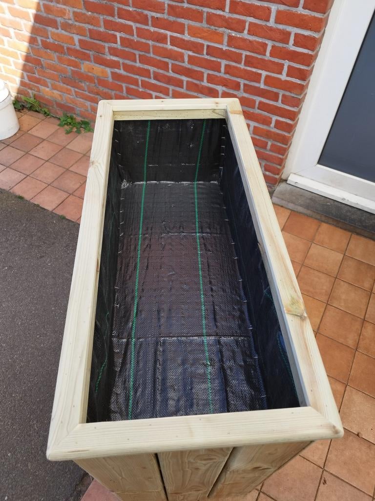 Plantenbakken geimprimeert hout, Tuin en Terras, Ophalen, Nieuw, Rechthoekig, Hout