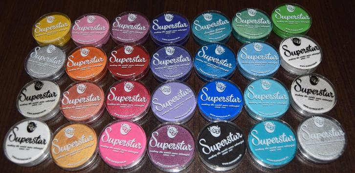 schmink superstar 16gram div kleuren 5,50 per stuk, Hobby en Vrije tijd, Feestartikelen, Nieuw, Schmink, Overige, Ophalen of Verzenden