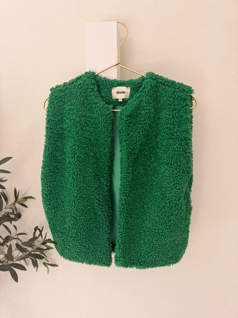 Teddy gilletje groen maat 146/152, Kinderen en Baby's, Kinderkleding | Maat 146, Ophalen of Verzenden, Zo goed als nieuw, Meisje