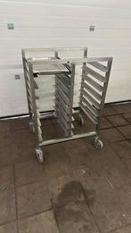 Rvs regaalwagen 16 laags afmetingen zie foto’s, Ophalen, ..., Zo goed als nieuw, ...