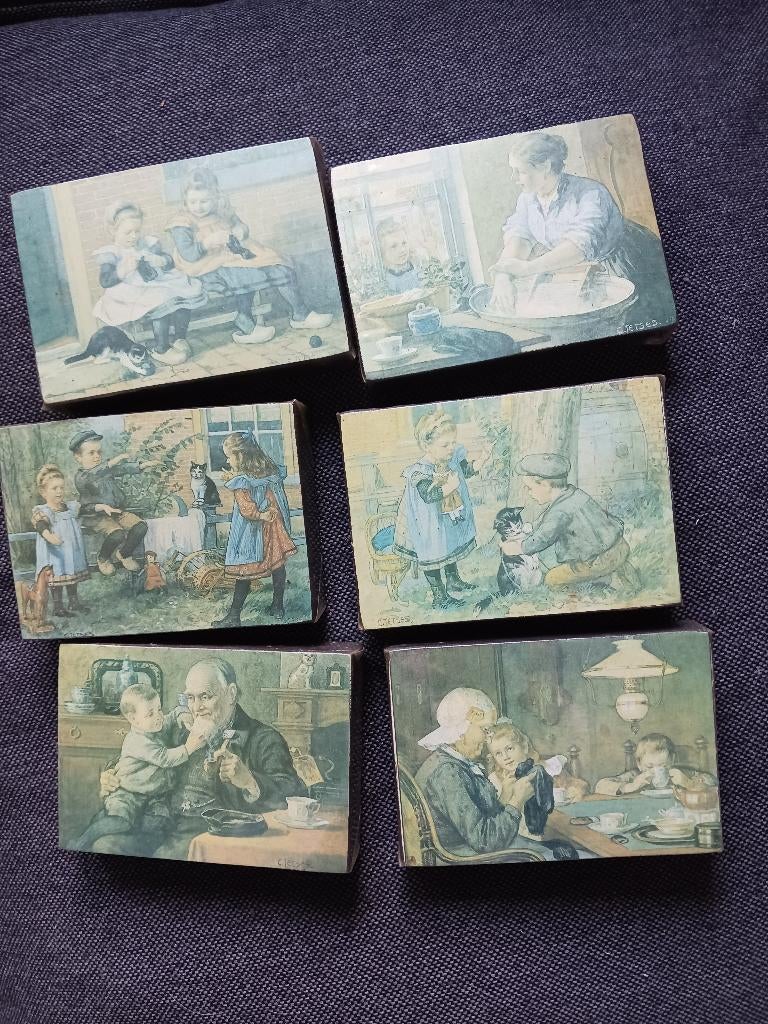 6 oude schilderijtjes, Ophalen