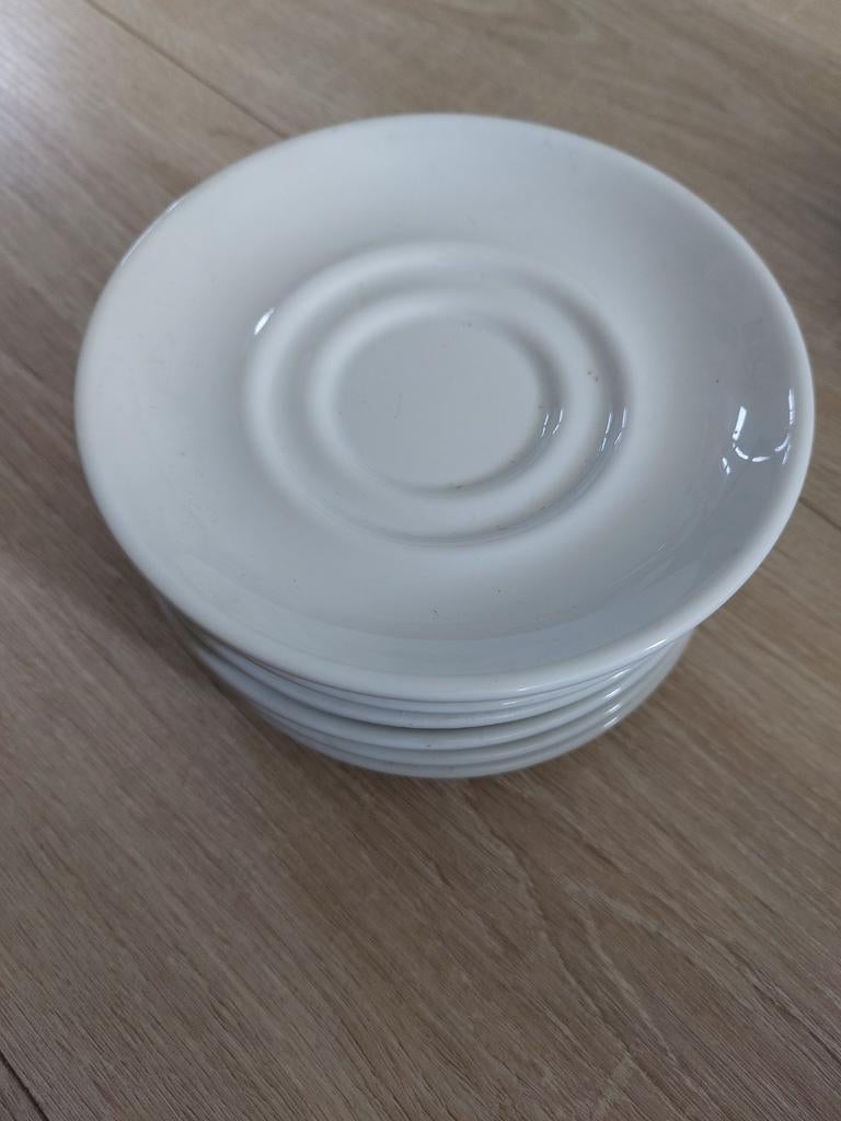 7 Mosa gebakbordjes - basic wit, Huis en Inrichting, Keuken | Servies, Ophalen